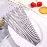 چاپستیک استیل بسته پنج جفتی