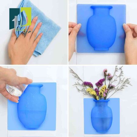 گلدان سیلیکونی چسبدار هوم پلاست