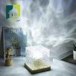 آباژور مکعب مربع طرح موج آب - تصویر 6