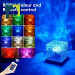 آباژور مکعب مربع طرح موج آب - تصویر 7