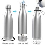 فلاسک تمام استیل استوانه محفظه مخفی دار - تصویر 6