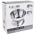 ترازوی آشپزخانه کاسه دار استیل CAMRY - تصویر 4