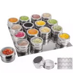 جا ادویه مگنتی دوازده عدد دارای استند استیل - تصویر 2