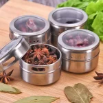 جا ادویه مگنتی دوازده عدد دارای استند استیل - تصویر 3