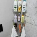 شلف گوشه حمام اکرولیک مثلثی مدل وکیومی - تصویر 5
