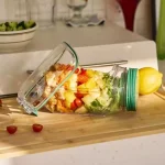 ظرف سالاد بازشو وارداتی دارای مخزن سس - تصویر 6